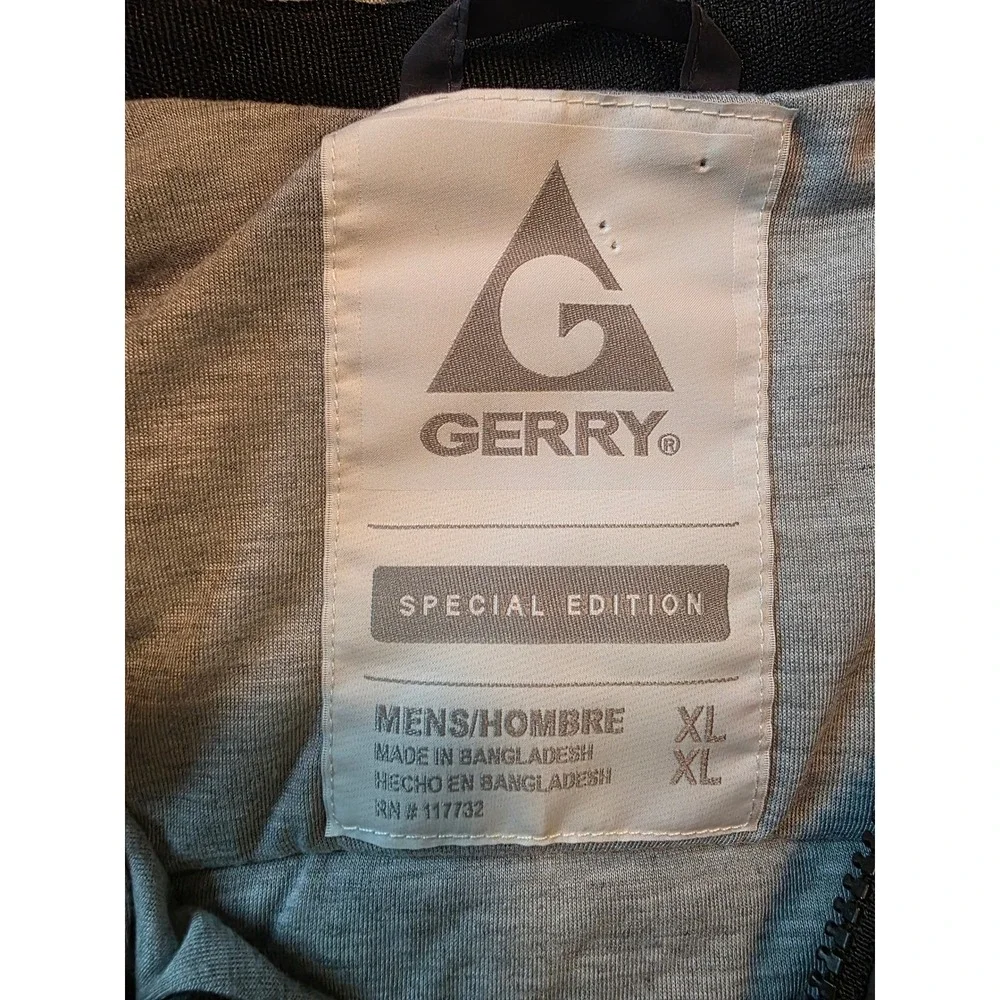 Gerry Special Edition Puffer Jacket Mens XL Gray Hooded Quilted Hiking Gorpcore